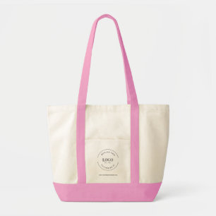 Bolsa Tote Site de logotipo empresarial personalizado Rosa si