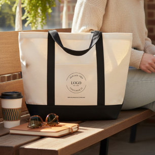 Bolsa Tote Site de Logotipo Empresarial Personalizado Simples