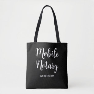 Bolsa Tote Site de Notário Público Móvel Preto