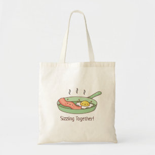 Bolsa Tote Sizzling Together, Bacon e Ovo Café da Manhã Fofo