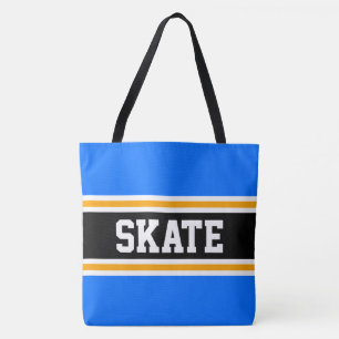 Bolsa Tote SKATE Atlítico Brilhante Azul Preto - Listras Amar
