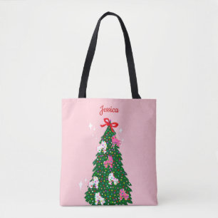 Bolsa Tote Skate de Natal com Cilindro de Natal Feriado, Pati
