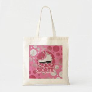 Bolsa Tote Skate de rolo cor-de-rosa do redemoinho da bolha,