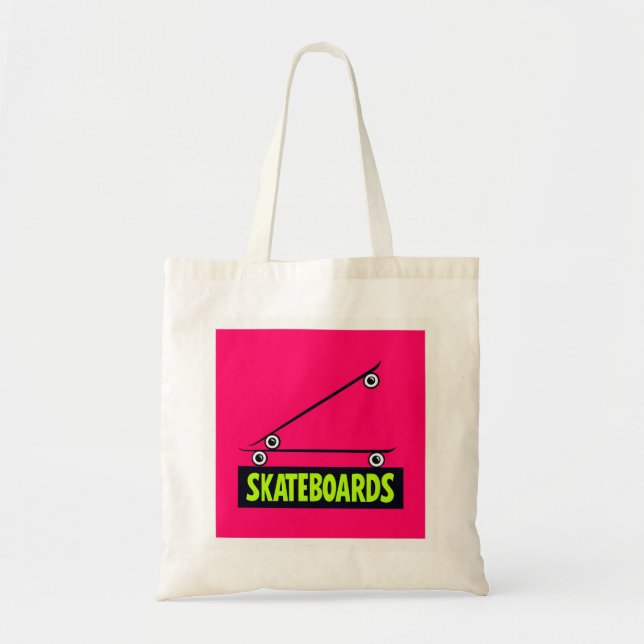 Bolsa Tote Skateboards Letreiro Minimalista 3D (Frente)