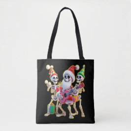 Bolsa Tote **Skeleton 3D Christm Santa Party – Funnyas Skelet