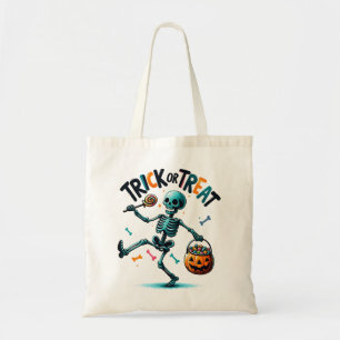 Bolsa Tote Skeleton Candy Haul Trick ou Treine Bag