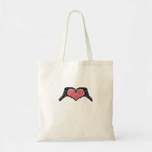 Bolsa Tote Skeleton - Dia de os namorados de Sinal de Coração