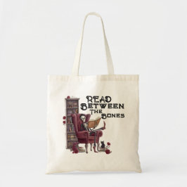 Bolsa Tote Skeleton Reading Vintage Book Toag