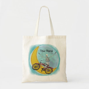 Bolsa Tote Skeleton Riding Bike