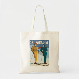 Bolsa Tote Ski Paradise Vintage Impressão