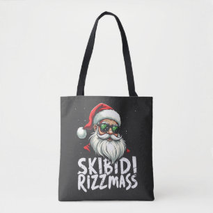 Bolsa Tote Skibidi Rizzmas Engraçado Gen Alpha Slang Natal