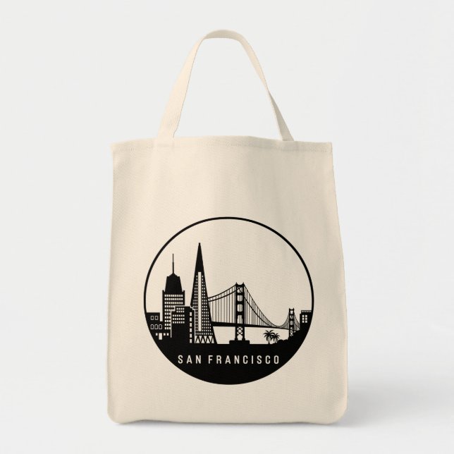 Bolsa Tote Skyline da Califórnia em São Francisco (Frente)