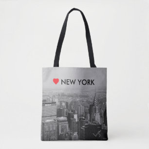 Bolsa Tote Skyline da Nova Iorque, Manhattan com o amor legal