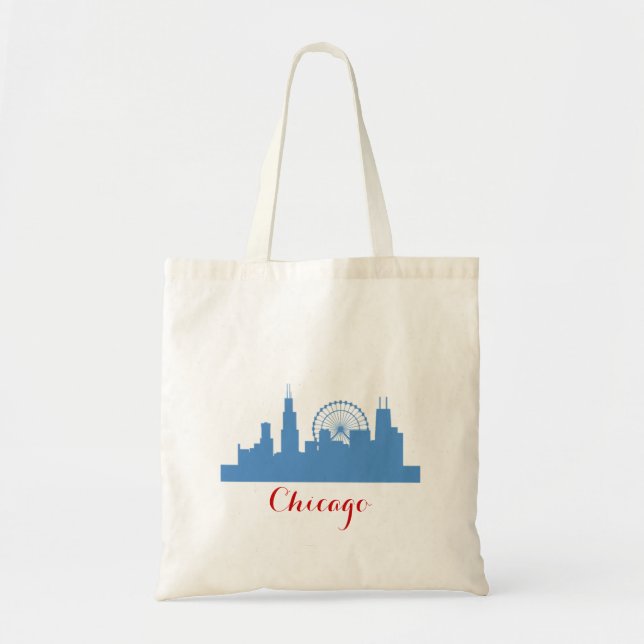 Bolsa Tote Skyline de Chicago (Frente)