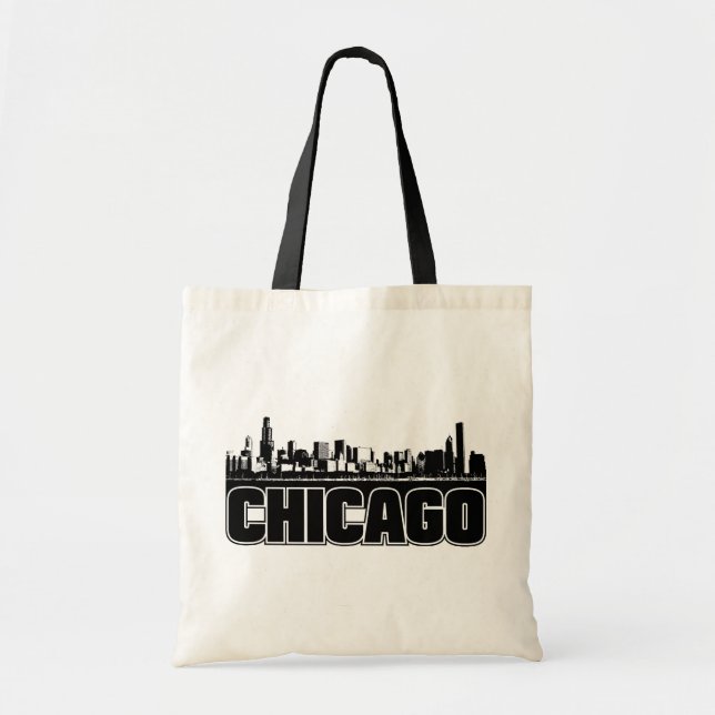 Bolsa Tote Skyline de Chicago (Frente)