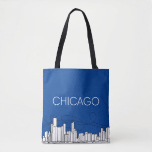 Bolsa Tote Skyline de Chicago