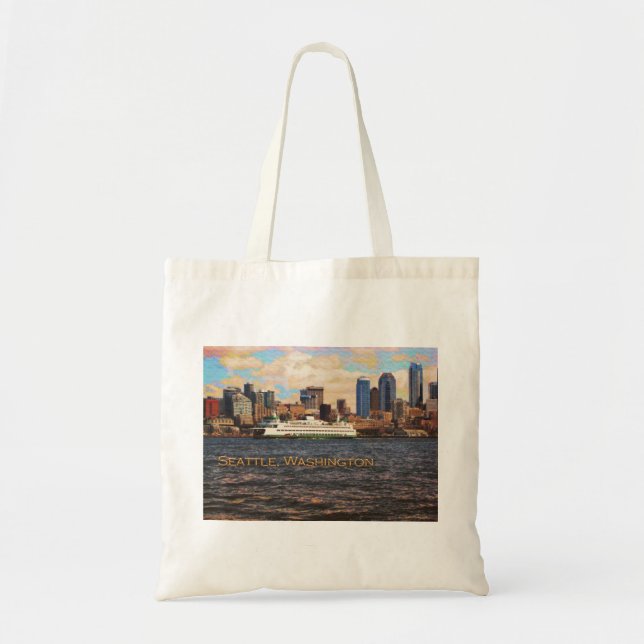 Bolsa Tote Skyline de Seattle (Frente)