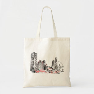 Bolsa Tote Skyline Modern Chicago