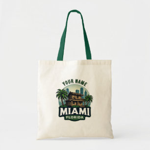 Bolsa Tote Skyline Tote Bag (Nome personalizável) em Miami Fl