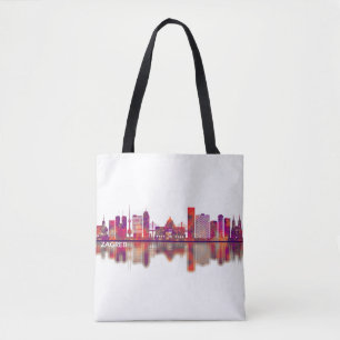 Bolsa Tote Skyline Zagreb Croácia