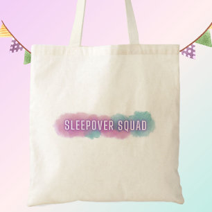 Bolsa Tote Sleepover Squard   Favor do Bonito pastel