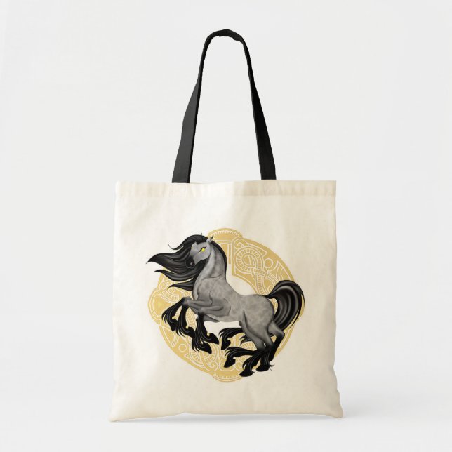 Bolsa Tote Sleipnir, sacola do cavalo do 8-Legged de Odin (Frente)