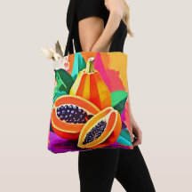 Sliced Papaya Pop Art