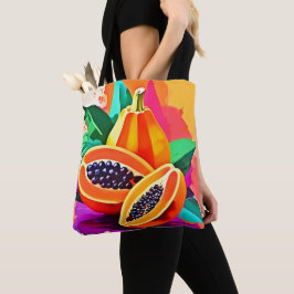 Bolsa Tote Sliced Papaya Pop Art
