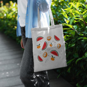 Bolsa Tote Slices de fruta com barra de ferramentas
