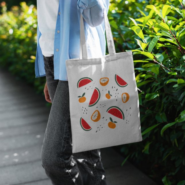 Bolsa Tote Slices de fruta com barra de ferramentas (Criador carregado)