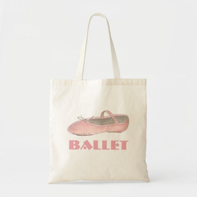 Bolsa Tote Slipper do Calçado de dança Ballerina, Balé rosa, (Frente)