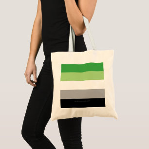 Bolsa Tote SlipperyJoe's Aromtic Pride Flag gay Dom LGBTQ