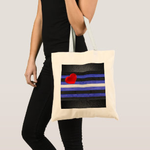 Bolsa Tote SlipperyJoe's Gay Leather Pride flag black royal