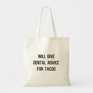 Bolsa Tote Slogan de Dentista Engraçado