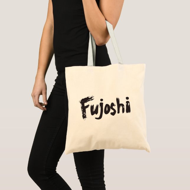 Bolsa Tote Slogan do Estilo de Caligrafia Fujoshi (Frente (produto))