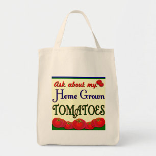 Bolsa Tote Slogan do Jardim do Tomato Homegrown
