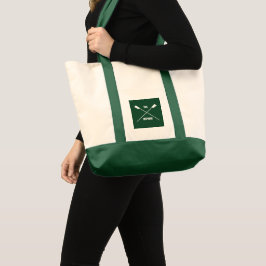 Bolsa Tote Slogan inspirador do Oar e Florestas Cruzadas verd