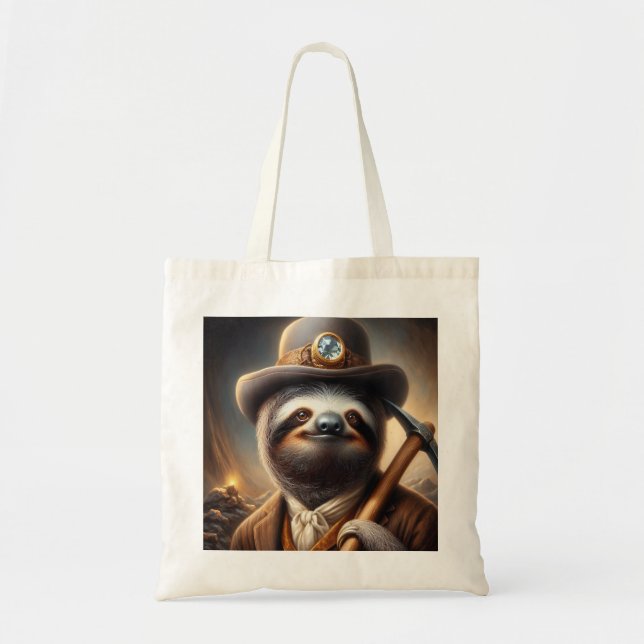 Bolsa Tote Sloth Dourado Miner (Frente)