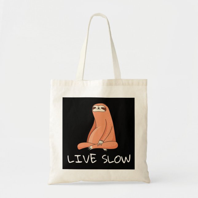 Bolsa Tote Sloth Live Slow Tot Bag (Frente)