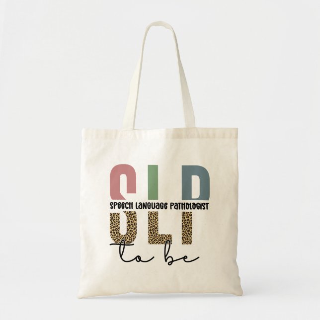 Bolsa Tote SLP para ser - Idioma futuro da fala Presente pato (Frente)