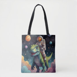 Bolsa Tote Small Multi-Coloured Aliens in Space