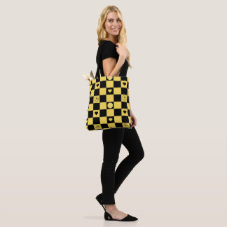 Bolsa Tote Smile black and yellow
