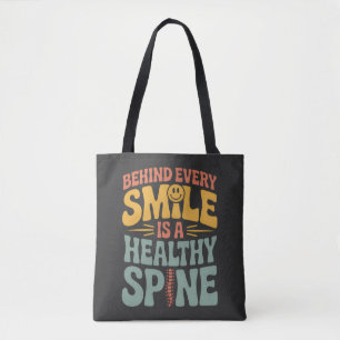 Bolsa Tote Smile Healthy Spine Chiropractor Cote Design