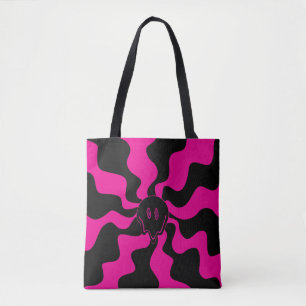 Bolsa Tote Smile Melt - Magenta e Preto