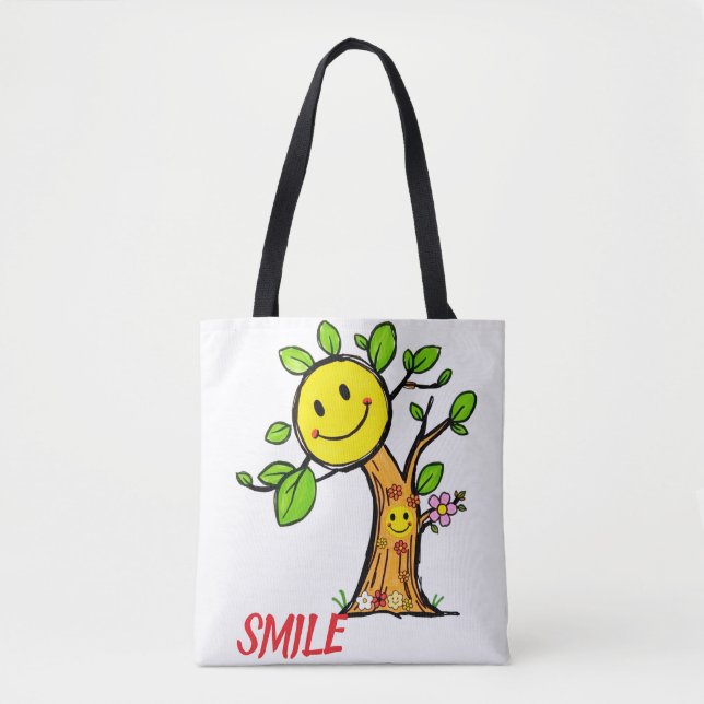 Bolsa Tote "Smile Tree" - Víblias Positivas (Frente)