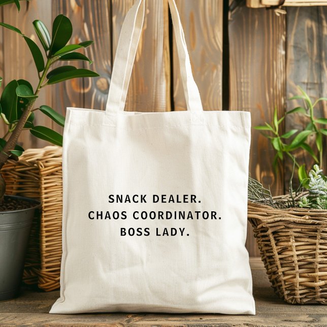 Bolsa Tote Snack Dealer Chaos Coordenador Chefe Lady Mãe (snack dealer chaos coordinator boss lady mom tote bag, mothers day gift)