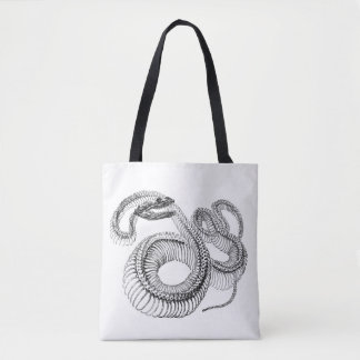 Bolsa Tote Snake Skeleton Notebook