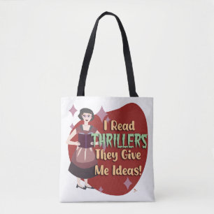 Bolsa Tote Snarky Thriller Genre Reader Leitor