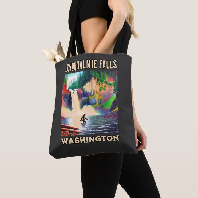 Bolsa Tote Snoqualmie Cai Shirt Washington, Sasquatch (Close Up)