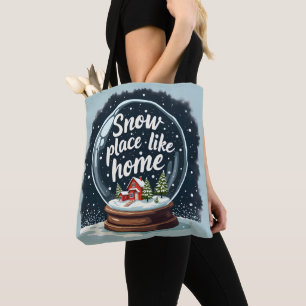 Bolsa Tote Snow Place Like Home Holidation Cote
